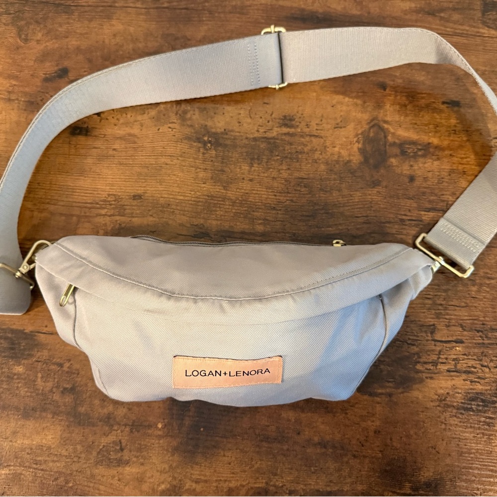 Logan + Lenora Light Gray Crossbody Waist Bag